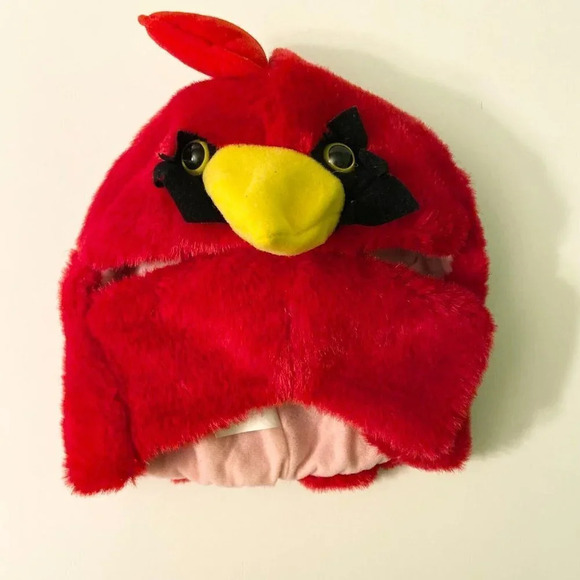 Vintage Kids Red Bird Hood Hat Made in Taiwan One Size Mask - Picture 9 of 15